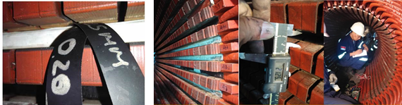 6.4. Stator Bar damaged due to loose contact too large coil gap (project experiences)